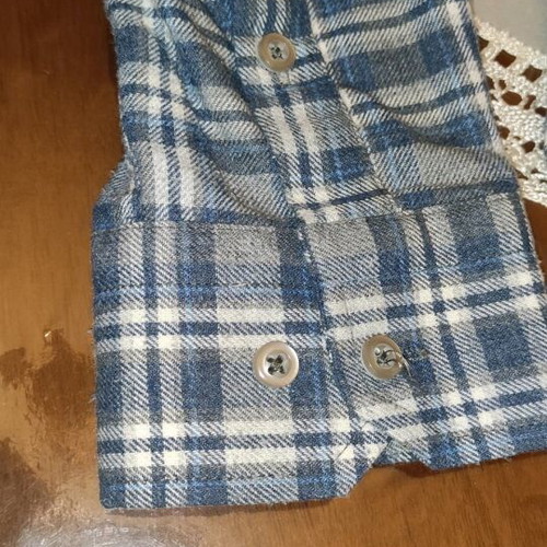 Jasmen Blue Medium Checkered Shirt used