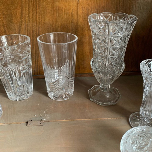 Crystal vases new, all together