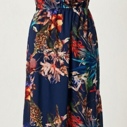 Floral dress like new with side slits and short lining