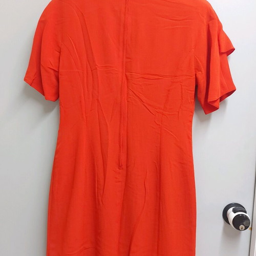 Classic dress with buttons like new, red