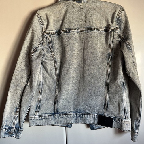 Abercrombie & Fitch Oversized Denim Jacket Light Blue Size S Like New