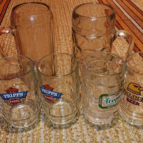 Beer mugs like new, set from Canary Islands, Sweden, France, Italy