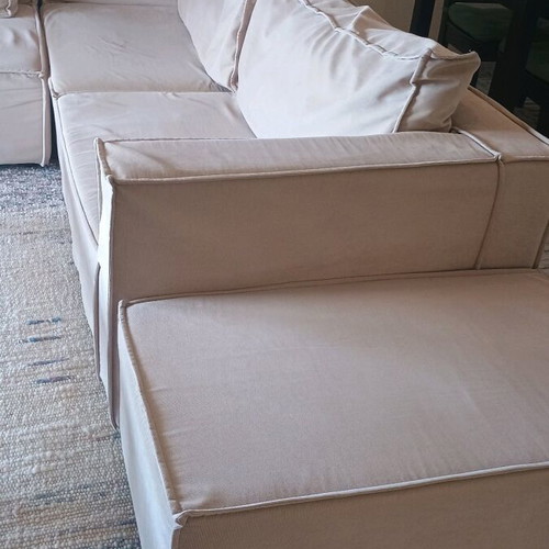 Designer Corner Sofa Greek Made like new, sand color, modular