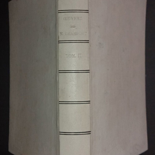 Nicolas Chamfort book 1879 used, volume 2, French text