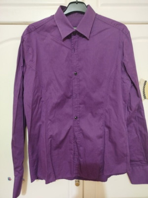 Men's purple dress shirt like new, size M