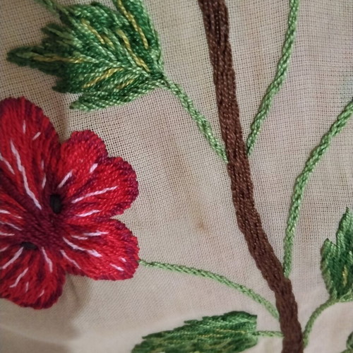Old embroidery for frame or tablecloth used, 62×42 cm