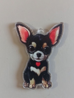 Acrylic double-sided dog keychain No3 new