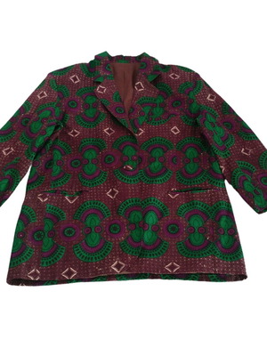 Vintage blazer African style like new, 3/4 sleeve, small-medium