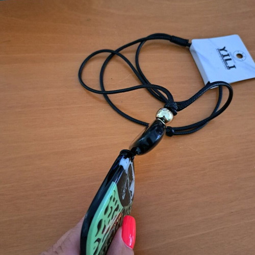 Handmade ethnic necklace new, black and green