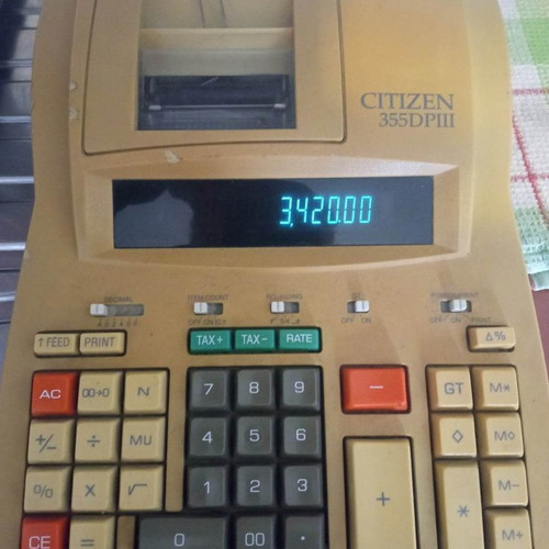 Citizen 355DP III paper calculator used in very good condition