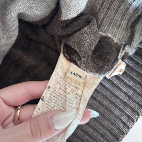 Guess wool women's zip-up jacket Large like new brown