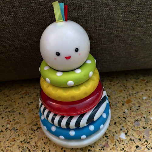 Little Senses stacking rings toy used, light-up baby toy