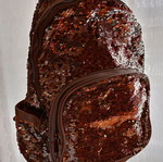 Lame backpack like new, silver