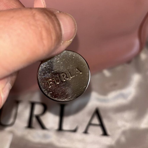 Furla pink handbag used, missing shoulder strap