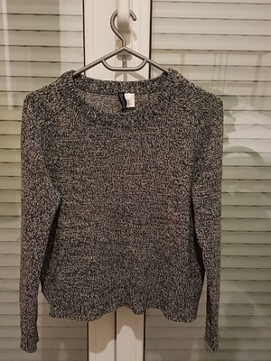 Knitted sweater H&M like new, black and gray, size M