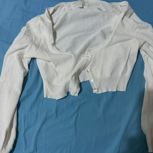 Anel medium white fitted cardigan like new
