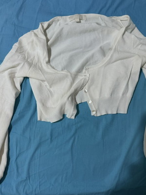 Anel medium white fitted cardigan like new