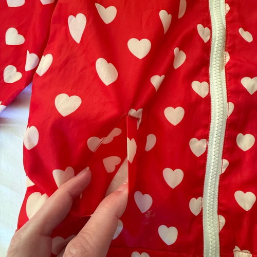 Mothercare jacket with lining for girl 2-3 years like new, red