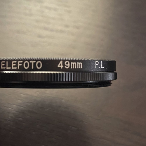 Elefoto P.L 49mm Japan Vintage Lens Filter like new