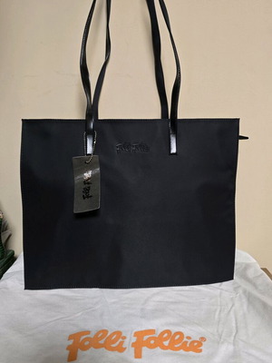 Folli Follie shoulder bag new, large black with dust bag