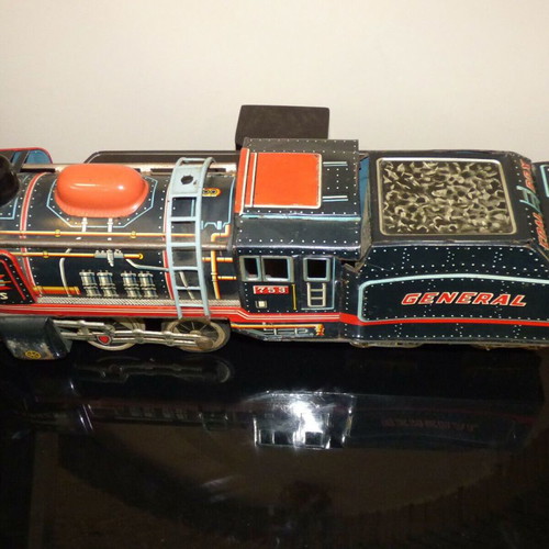 Vintage General Express 753 Train Tin Toy used