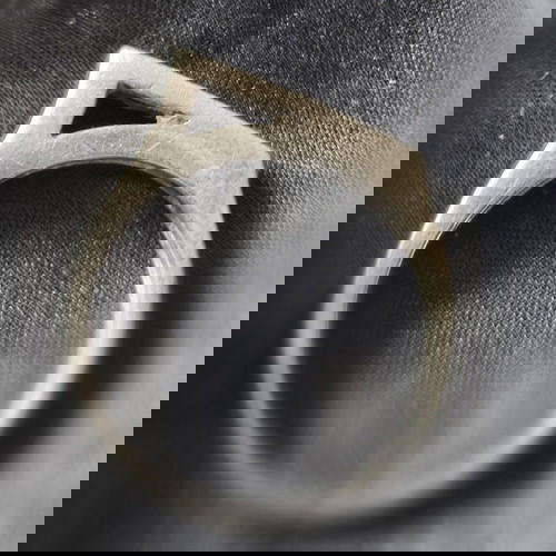 Сребърен пръстен с морски седеф използван, 3гр, 18мм