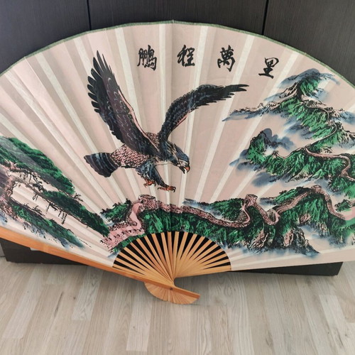 Chinese traditional fan very large authentic decorative