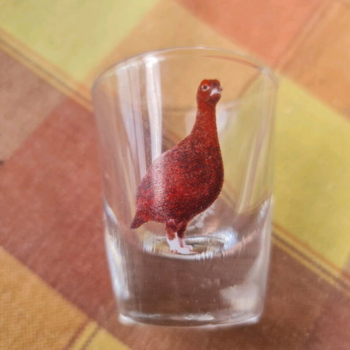 Collectible Famous Grouse shot glass from 90-2000 decade like new