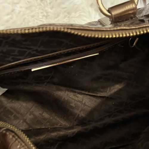 Ferre Handbag like new, bronze with handle and strap