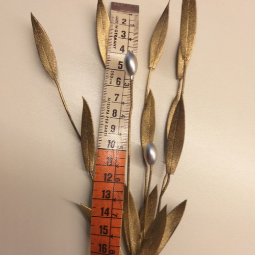 Handmade bronze olive branch new from Tanagra
