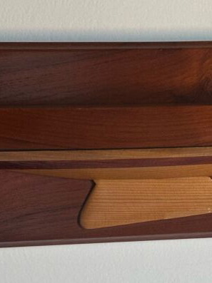 Wooden half-hull sailboat model new with Australia plaque