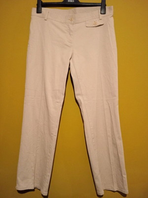Παντελόνια γυναικεία Benetton τύπου Chino μπεζ καινούργια, μέγεθος 44IT