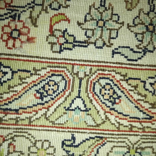 silk carpet handmade, HEREKE, in silk warp (its retail price is over 17,000) 3.06 x 2.14
