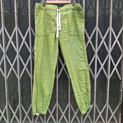 Miss Sixty Y2K Green Linen Pants Size L used