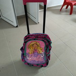 School backpack used with wheels Barbie
