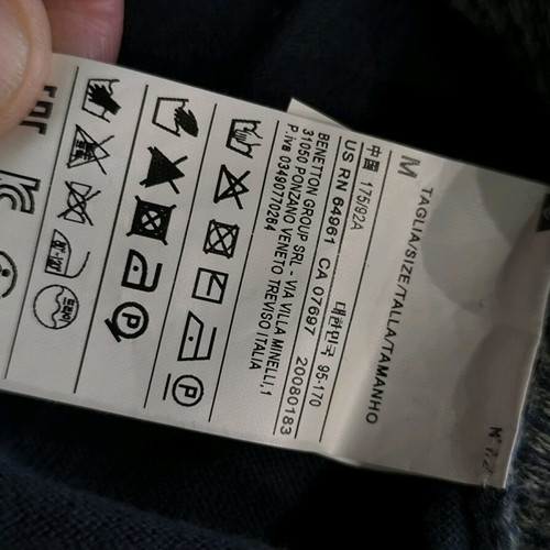 Benetton men's cardigan size M like new, blue