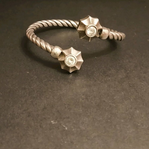 Silver 925 vintage handmade bracelet with zircon like new