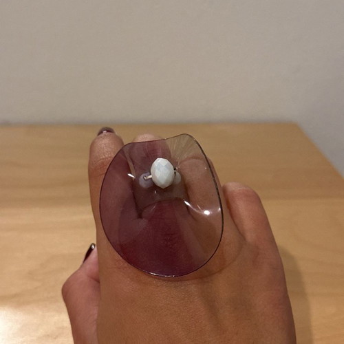 Ring unique made of plastic