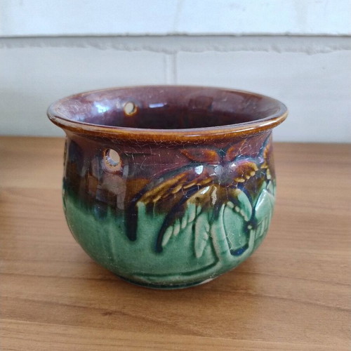 Flowerpot with holes for hanging used