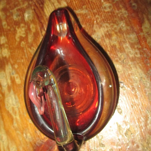 Goose ashtray made of authentic Bohemian crystal like new 1960