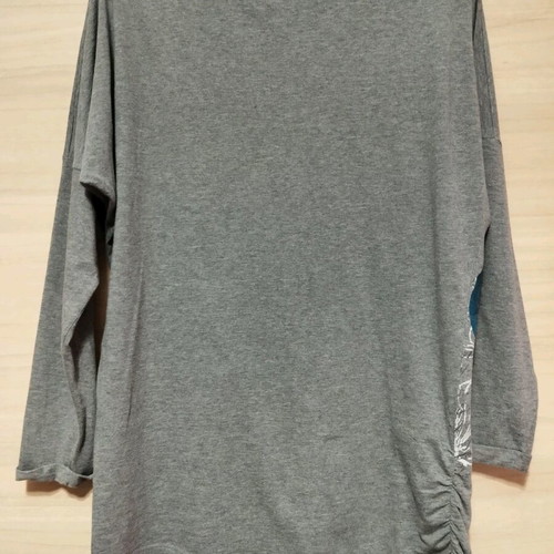 BSB cotton blouse like new, grey with girl design and rhinestones