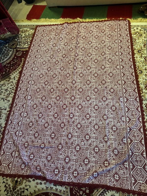 Woven Throw Suitable Also As Tablecloth New, 2.00x1.35 m