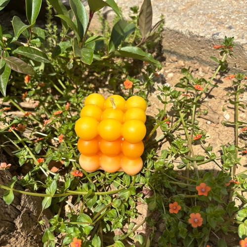 Bubble Cube Candle Pop Style new, orange