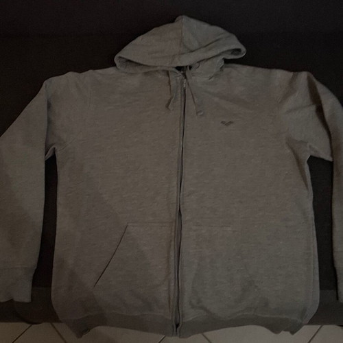 Sports jacket with zipper and hood gray, like new, XXL