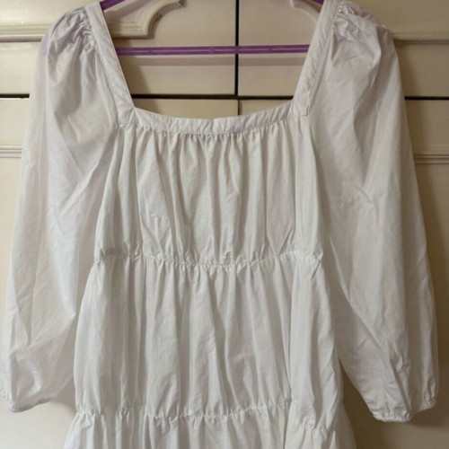 Zara white mini dress in poplin