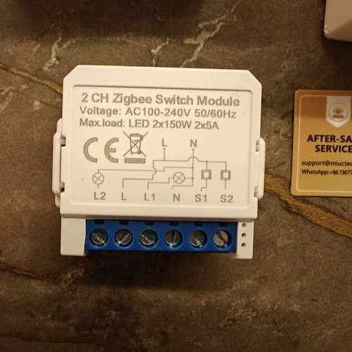 Avatto Zigbee 3.0 Smart Switch Module 2-Gang (ZWSM16) new