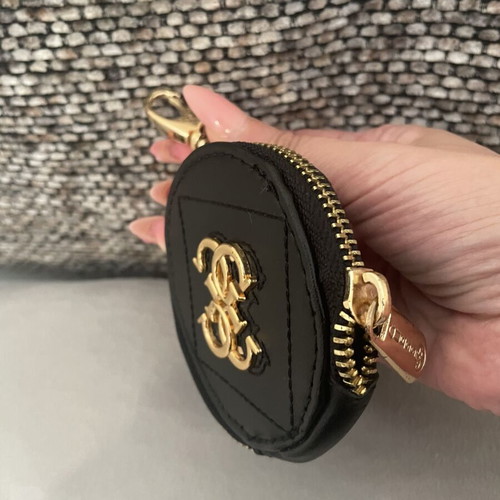 Guess small round coin purse keychain like new