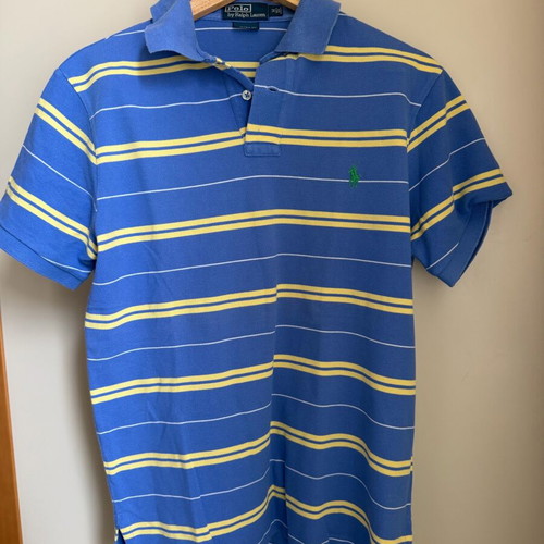 Ralph Lauren polo shirt size M like new, blue and yellow