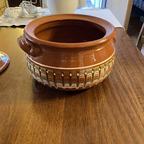 Ceramic fireproof pot 8 liters handmade like new