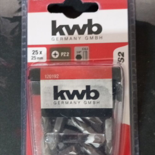 KWB PZ2 Bits Set 25 Pieces New Sealed